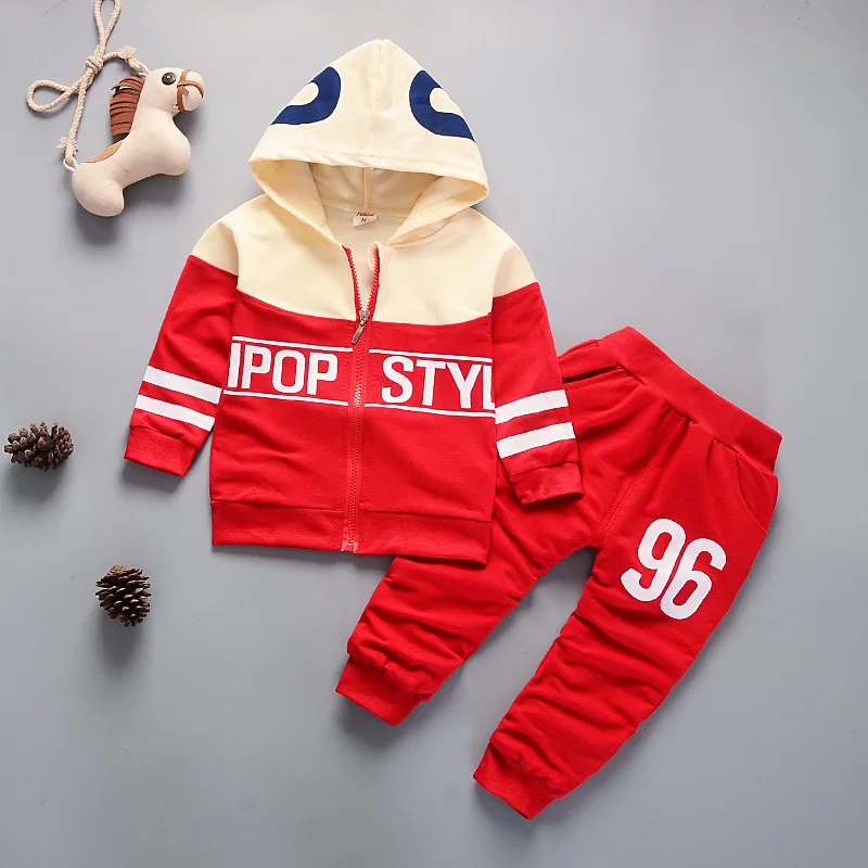 baby boys clothing sets autumn infant tracksuit outfits hoodies letter coat jacket+pants 2pcs set toddle kids clothes suit |