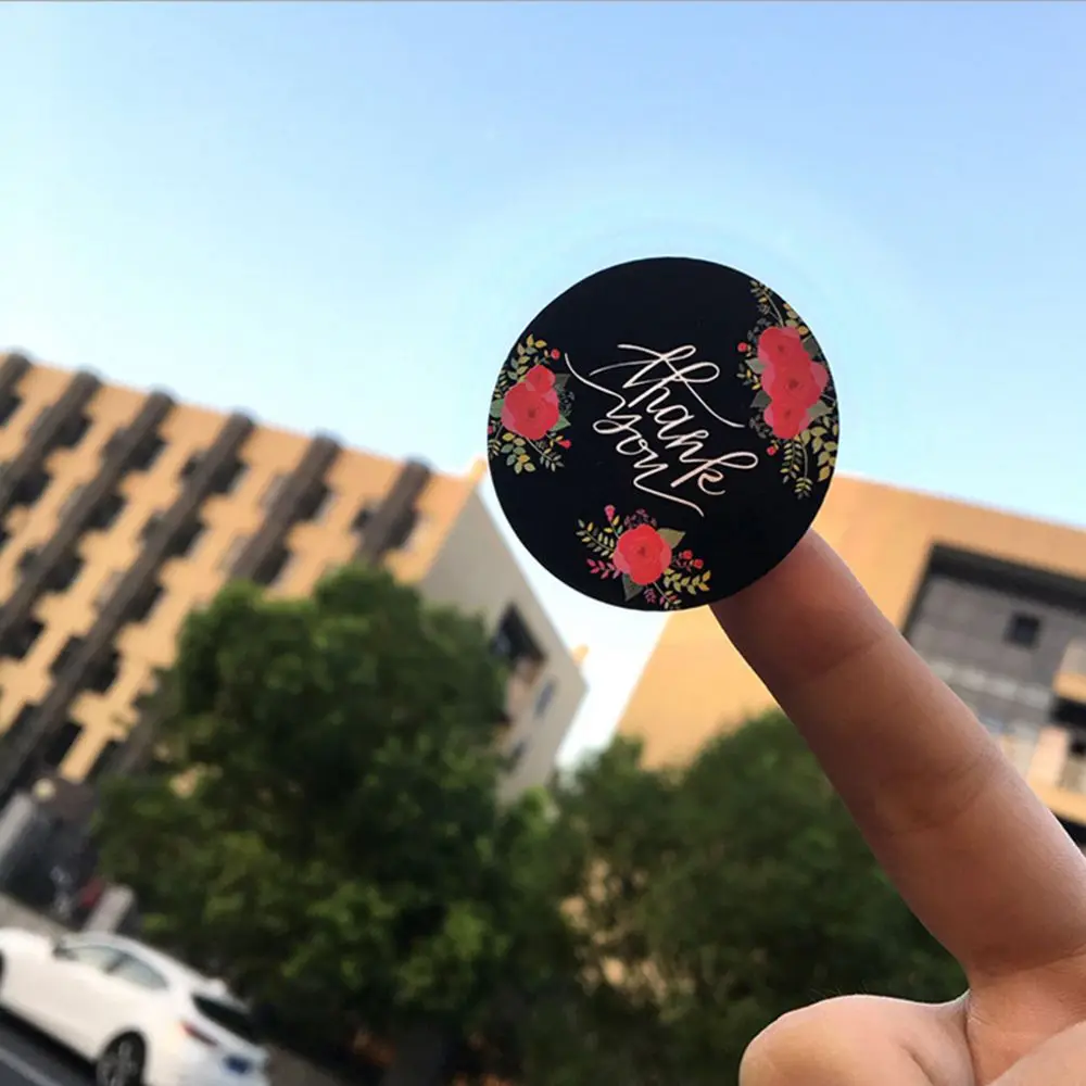 120 pcs/lot Cute Flower Thank You Series Round Seal Sticker Mutifunction DIY Decorative Gifts Package Labels | Дом и сад
