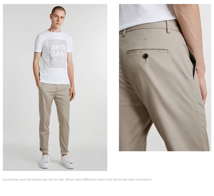 JackJones мужские хлопковые зауженные укороченные брюки длиной до щиколотки мужская одежда 218314557