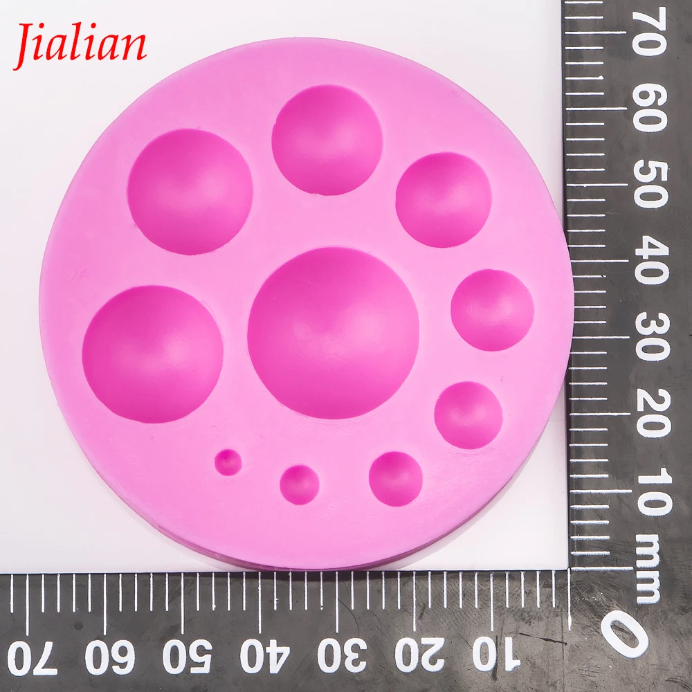 Jialian 3D Высококачественная жемчужная сферическая круглая силиконовая форма для