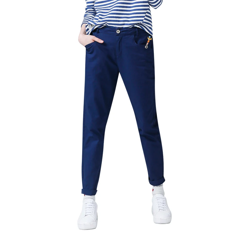 Модные женские брюки Жираф с принтом повседневные штаны-шаровары леди середины