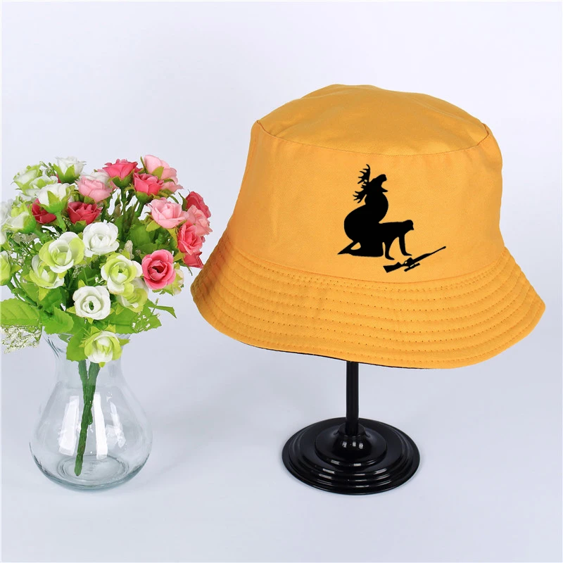 Moose Hunting Logo Hat Women Mens Panama Bucket Design Fishing Fisherman | Аксессуары для одежды