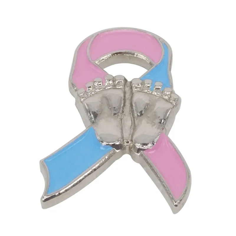 Шпильки на лацкан с розовыми и синими лентами | Украшения аксессуары