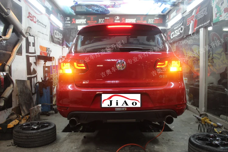 KOWELL автомобильный Стайлинг для VW GOLF 6 MK6 GOLF6 R20 задний светильник s светодиодный задний светильник светодиодный задний фонарь DRL+ тормоз+ Реверс+ сигнал в сборе
