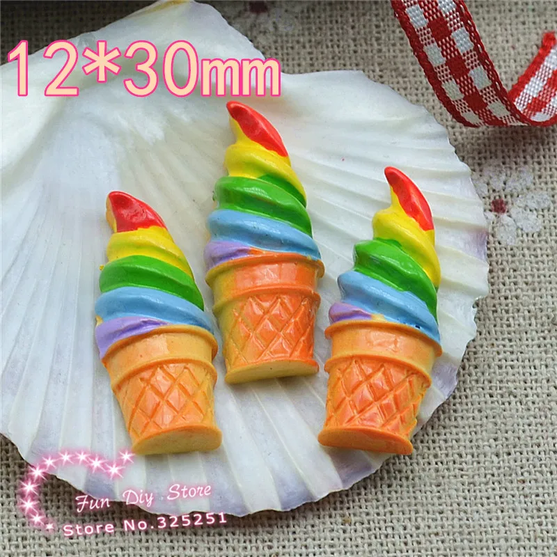 

ice cream cup resin flat back craft for ornament 12*30mm 50pcs