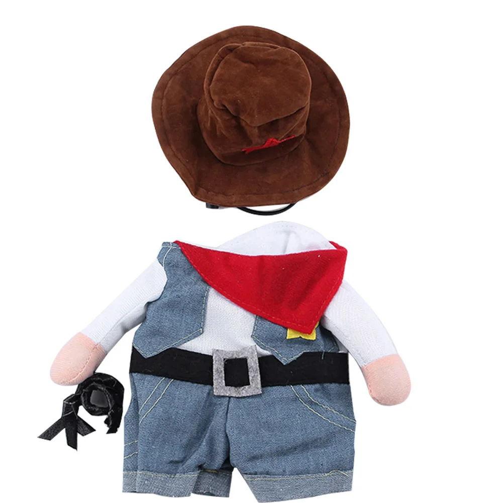 Новая одежда для домашних питомцев Забавный костюм ковбоя костюмированной