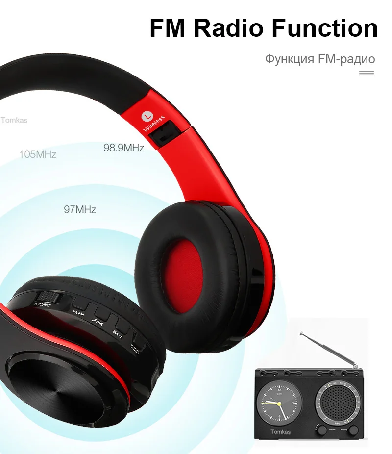 Новинка B7 Bluetooth наушники беспроводные стерео наушники складные низкие басы гарнитура Регулируемые наушники с микрофоном/TF картой