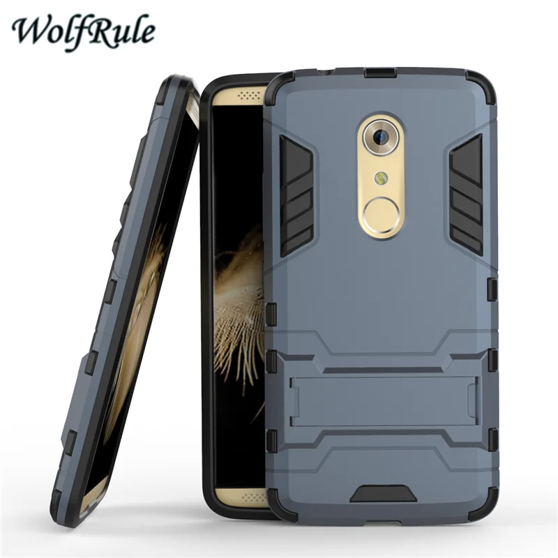 WolfRule For Cover ZTE Axon 7 Case Anti knock Soft TPU &amp Plastic Stand Phone Axon7 A2017 Coque &lt |