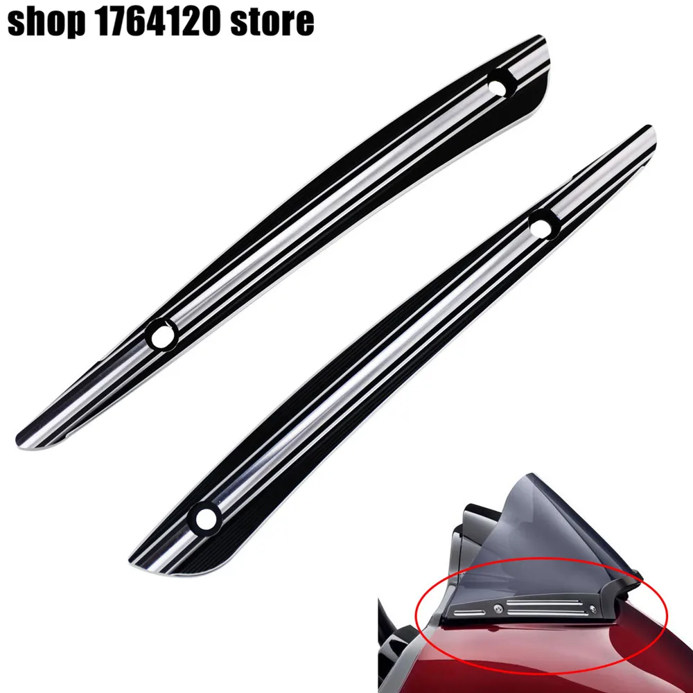 

Motorcycle Windshield Trim Aluminum For Harley CVO Road Glide Ultra FLTRUSE 2015-2016 Road Glide Ultra FLTRU 16-17
