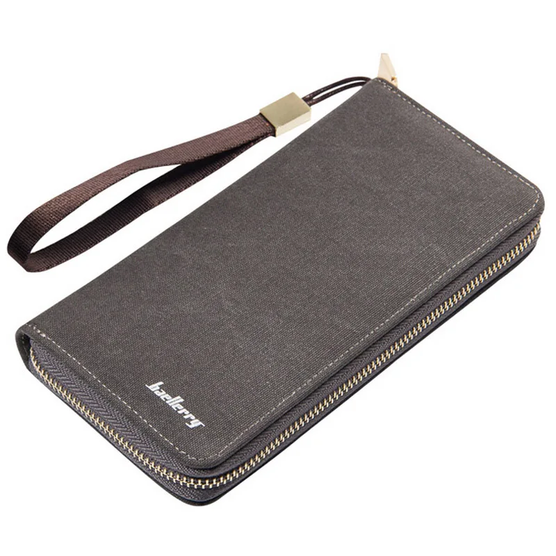 Повседневный длинный холщовый мужской кошелек baellerry вместительный клатч с