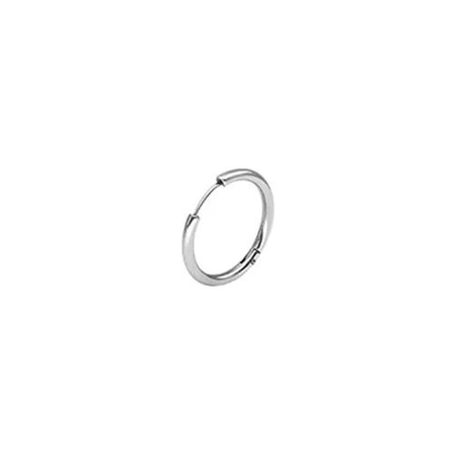 1pc silver Уличная поп мужская Wo Мужская s серьги для девочек/ушное кольцо гладкие круглые серьги анти-аллергическая индивидуальная из нержавеющей стали простые ювелирные изделия - Окраска металла: 1pc silver