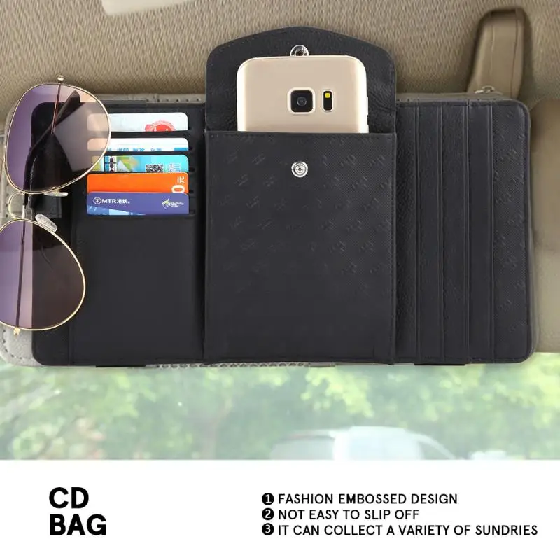 Кожаный многофункциональный автомобильный солнцезащитный козырек подвесной