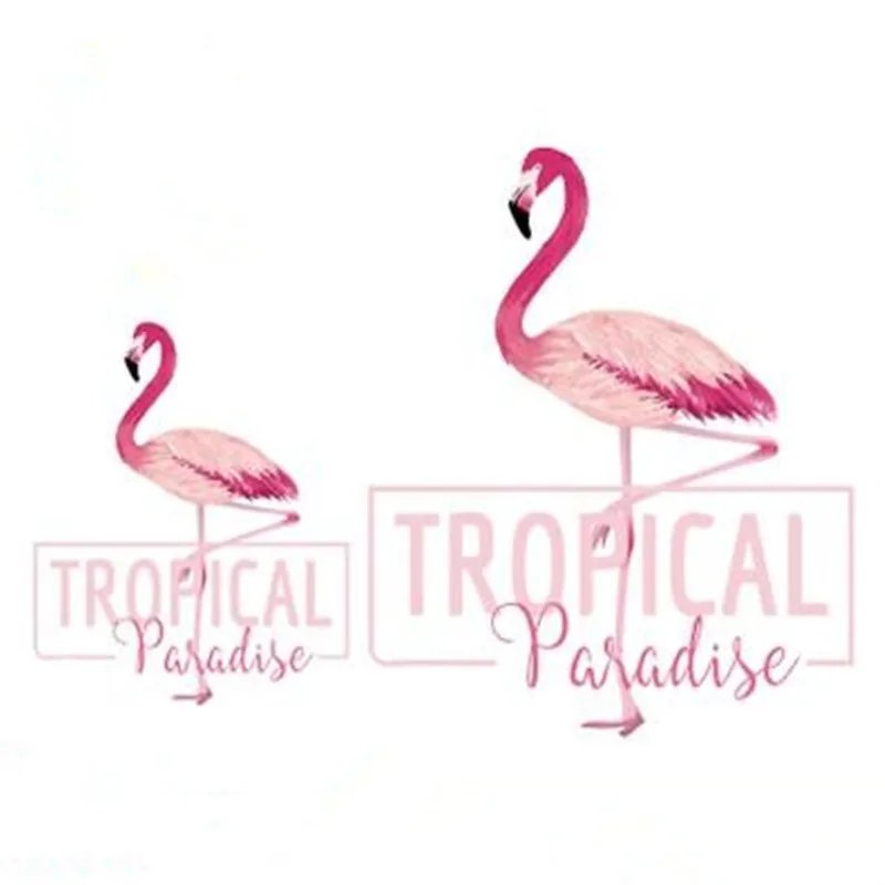 Футболка женская термопечать 22 см Фламинго ПВХ пластырь для одежды утюжок на