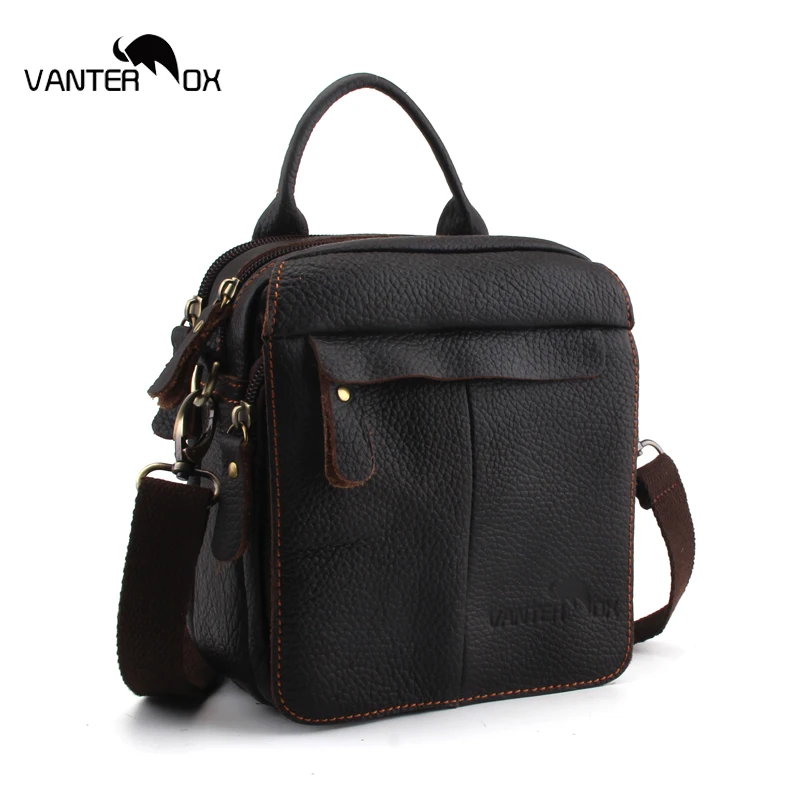 VANTER OX новый дизайн мужские сумки на плечо натуральная кожа маленькая сумка с