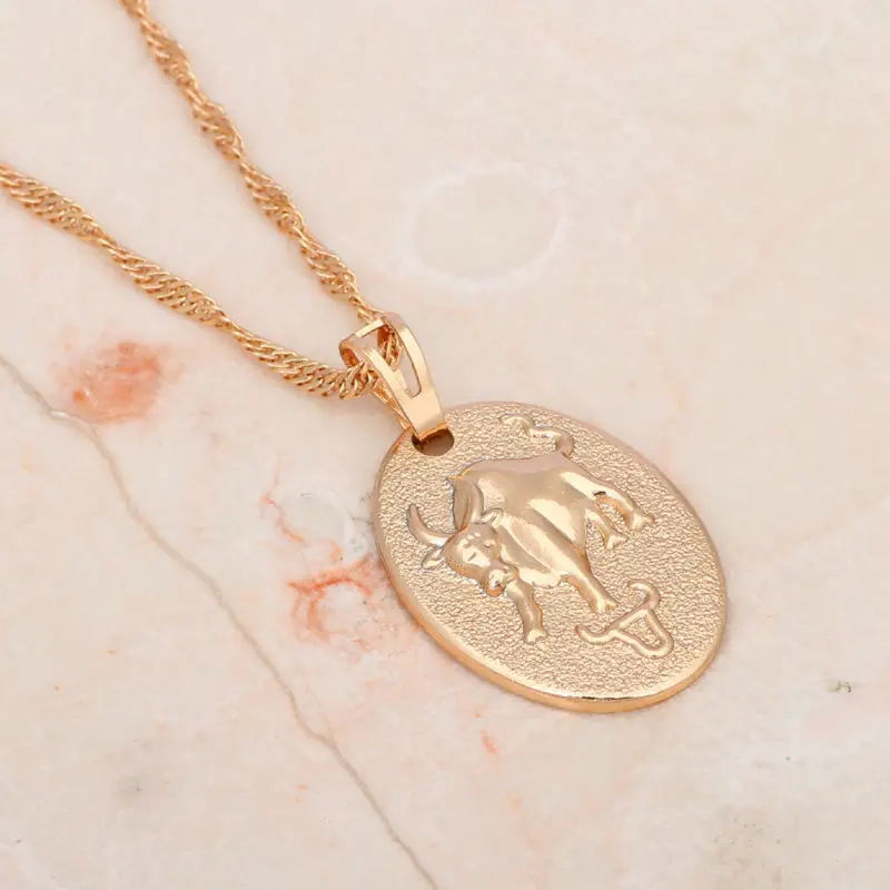 Новое поступление ожерелье с тельцом и кулонами для вечеринок 12 созвездий дизайн