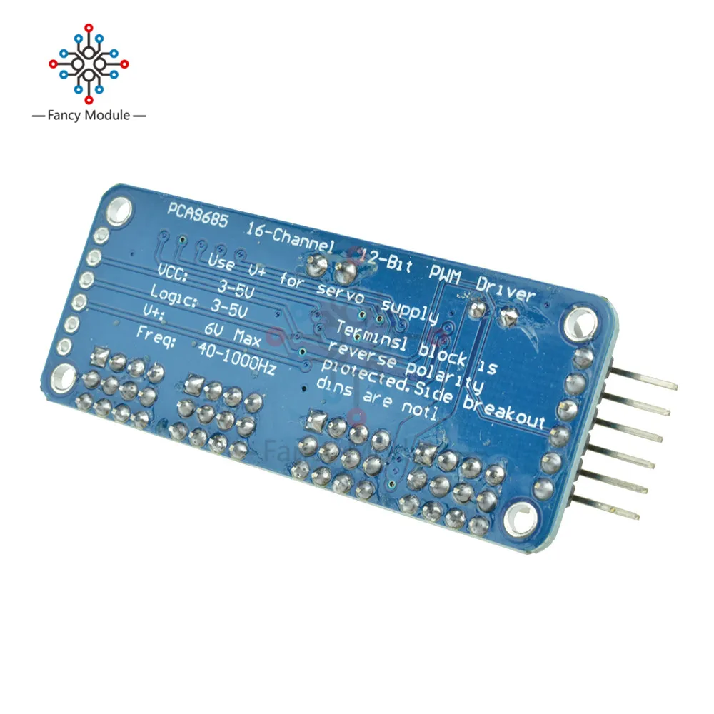 Модуль сервопривода I2C PCA9685 для Arduino Raspberry Pi 12-битный ШИМ-робот с сервоэкраном 5-10 В