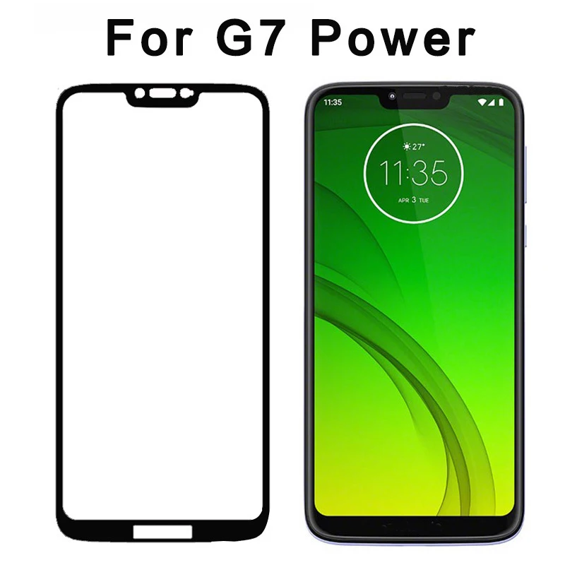 Закаленное стекло для Motorola Moto G7 Plus защитная пленка на экран с полным покрытием |