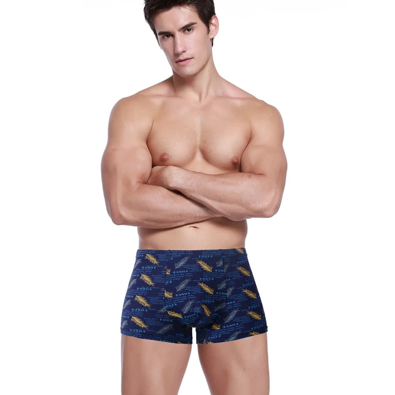 CR Men Boxers Modal Underwear 4pcs/lot Gift Box Summer Antibacterial Comfortable Breathable Plus Size Print Brand AU330 | Мужская одежда