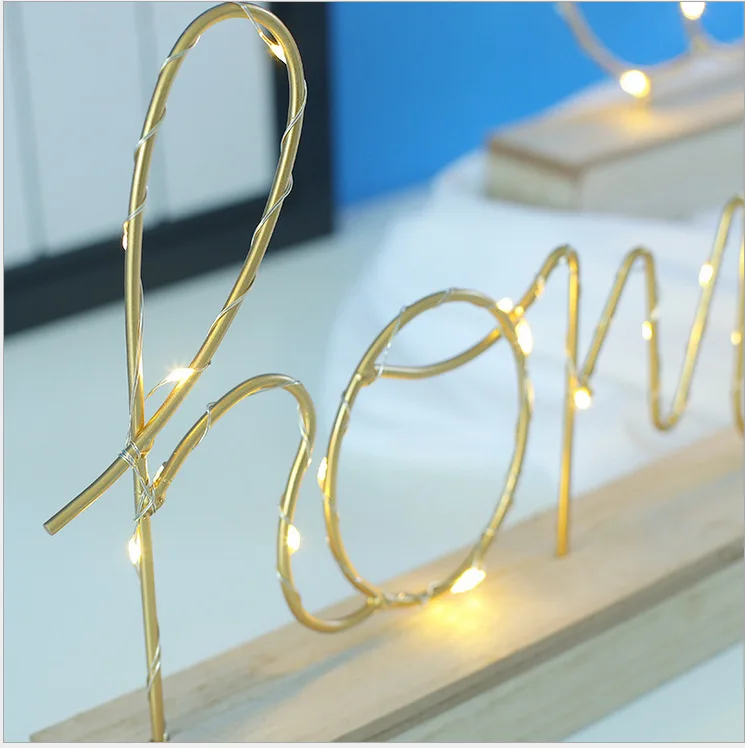 

Creative home decoration bedroom bedside letters HOME/LOVE small night light birthday gift