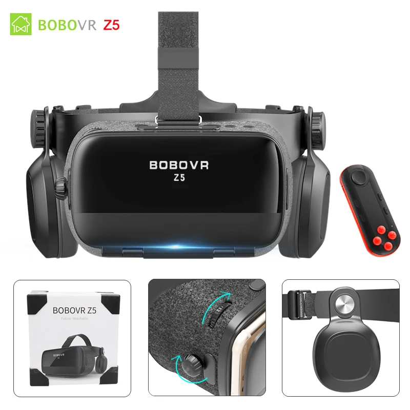 BOBOVR Z4 обновление BOBO VR Z5 120 FOV 3D картонный шлем очки виртуальной реальности стерео гарнитура коробка для 4,7- 6,2 'мобильный телефон