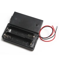 wholesale 100pcslot tip 2 x 1 5v aa plastic battery holder case box battery box aa with cover on off switch