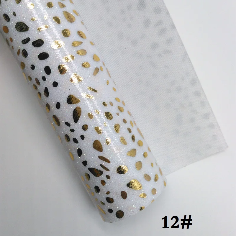 12 Glitterwishcome 21X29 см A4 размер винил для бантов блестящая леопардовая кожа Fabirc искусственная кожа листы для бантов, GM328A - Цвет: 12