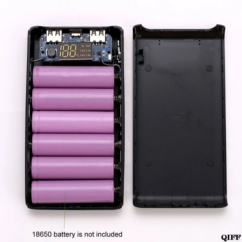 Прямая поставка и оптовая продажа (без батареи) Двойной выход USB 6x18650 батарея DIY