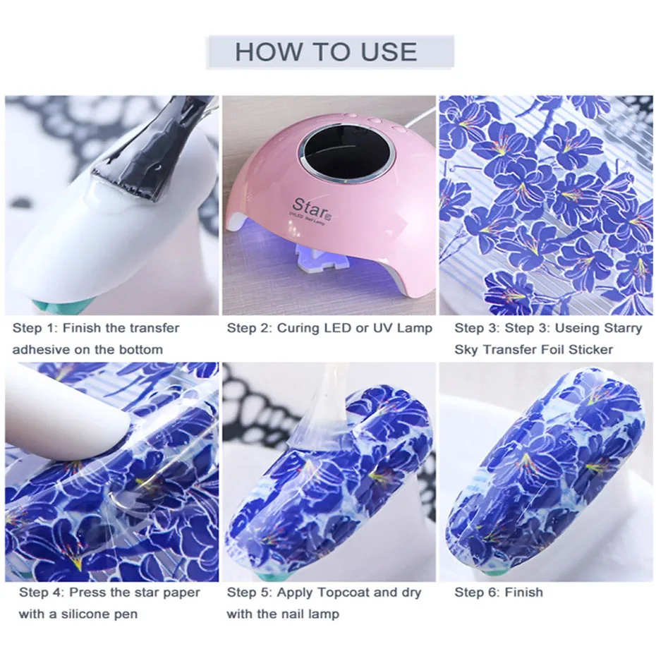 6 мл клей для ногтей переводная фольга наклейка маникюра Гель-лак Звездный лак