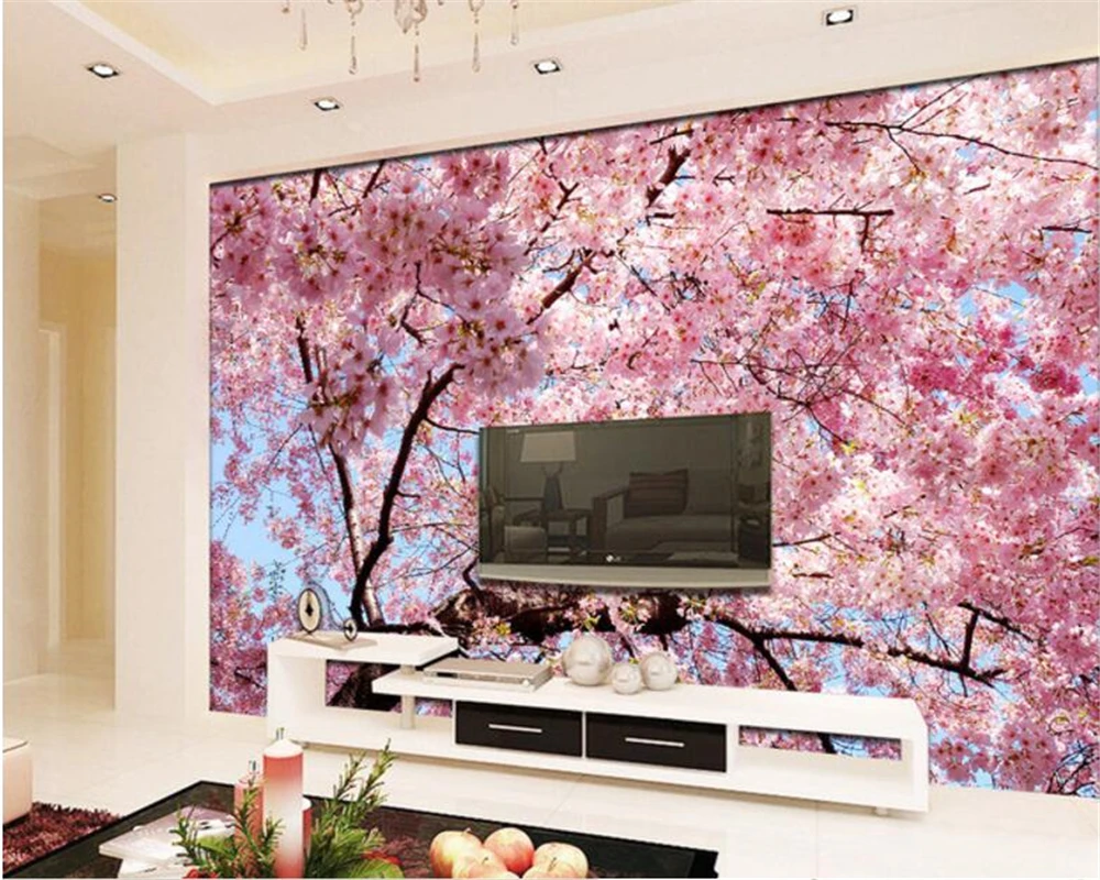 3D обои с вишневым деревом большой настенный Рисунок гостиная спальня ТВ фоновые