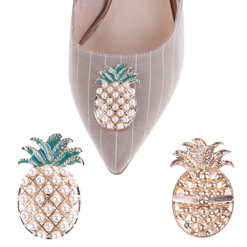 

1PCS Fashion Pineapple Shape Shoe Clip Decoration Faux Pearl Shoe Clips Decorative Accessories Bridal Shoes Clip Buckle