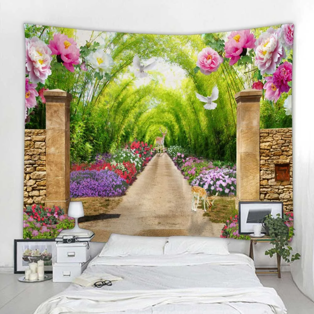 3D абстрактный Паттен печатных гобелен гостиная и номер Decortion песчаный пляж пикник Полотенца
