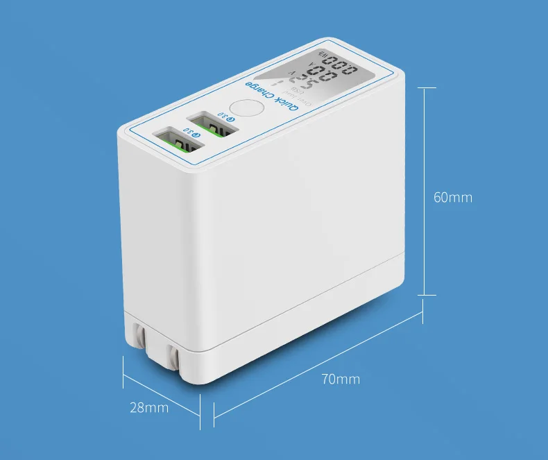 36 Вт Dual USB Quick Charge 3,0 зарядное устройство адаптер Светодиодный дисплей быстрый QC 3,0 USB зарядное устройство для iPhone samsung Xiaom