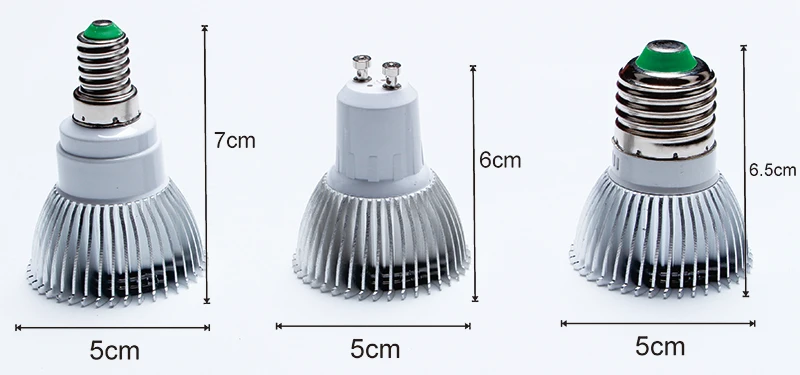 Светодиодсветильник лампа GU10/E14/E27 для гидропоники 18 Вт 110 В |