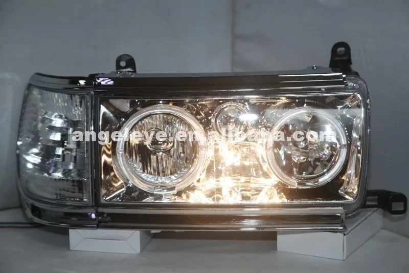 Фары для Toyota Land cruiser LC80 FJ80 Prado 4500 1990-1997 год светодиодный головной фонарь хромированный корпус