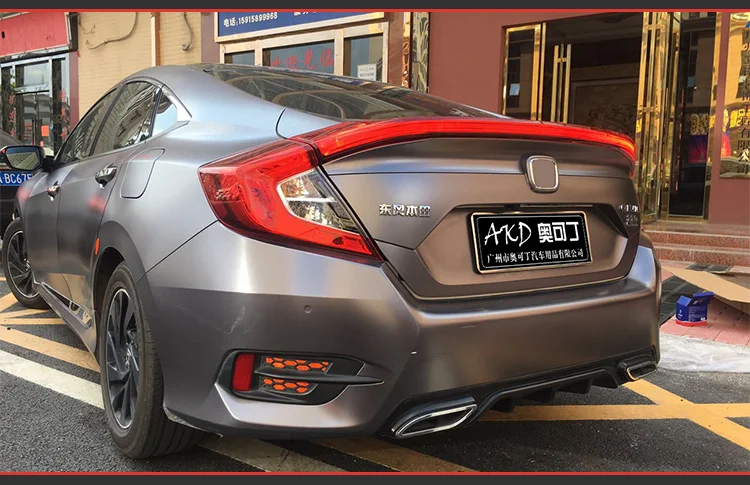AKD Тюнинг автомобилей задние фонари для Honda CIVIC X G10- задние фонари светодиодный DRL ходовые огни Противотуманные фары с ангельскими глазками задняя парковка