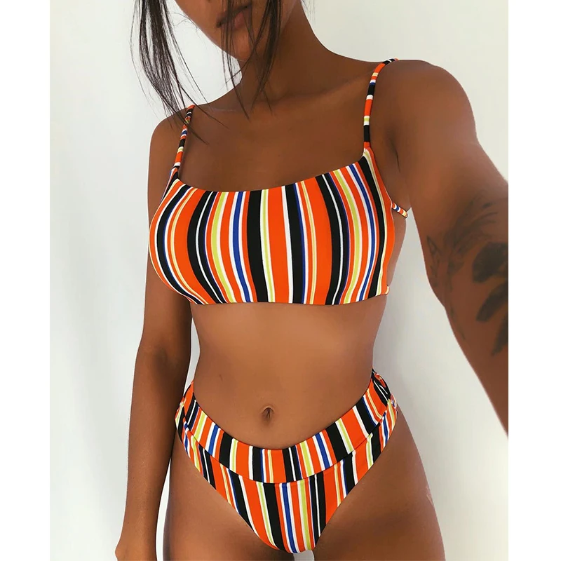 Floral print sexy bikinis 2019 mujer bathing suit women bathers Bandeau push up swimsuit female swim wear Large size swimwear XL | Женская