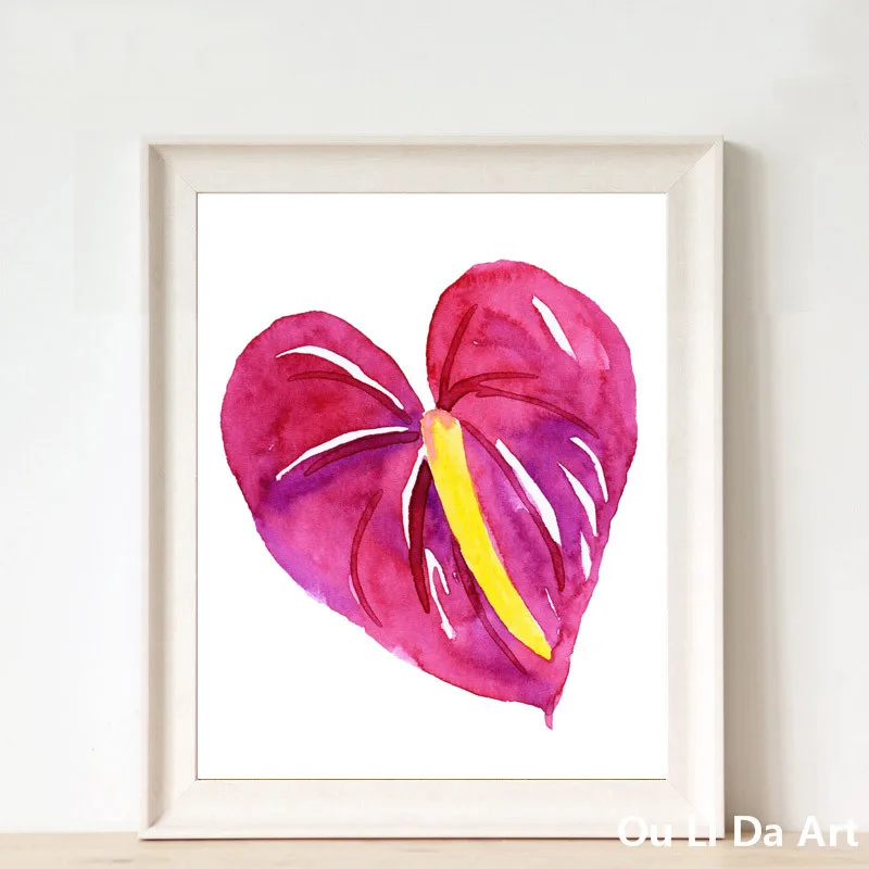 Картина маслом на холсте без рамки тропические лес растения попугай | Дом и сад