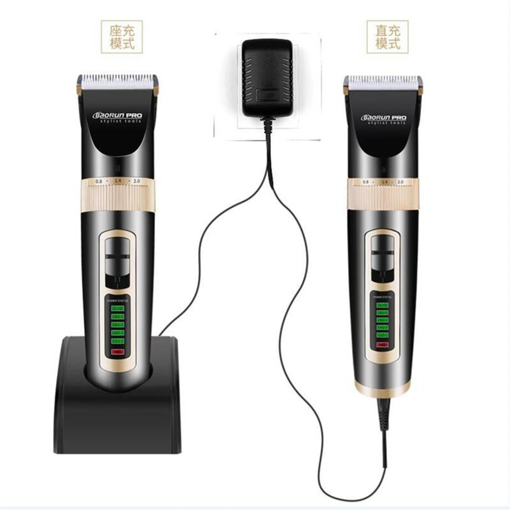 Профессиональная перезаряжаемая машинка для стрижки волос электрический