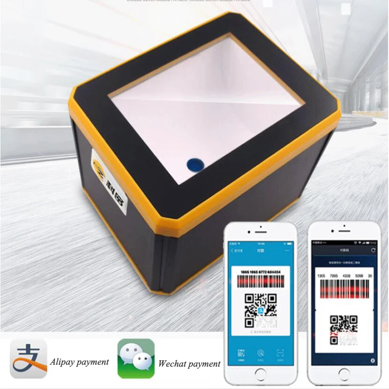 Qr код коллектор денег Alipay WeChat qr кассовый аппарат супермаркет сканер с 1d лазером 2D