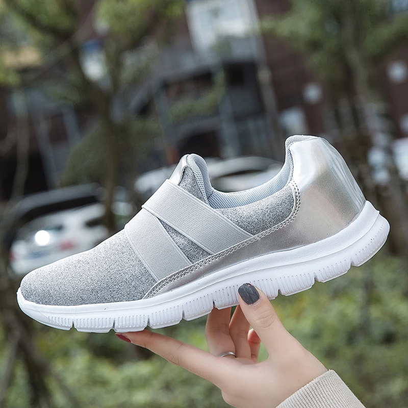 2019 Women top Quality Tennis Shoes Breathable Fabric Sneakers Comfort Sport Non-slip Fitness Shoe Ladies slip on Trainers | Спорт и