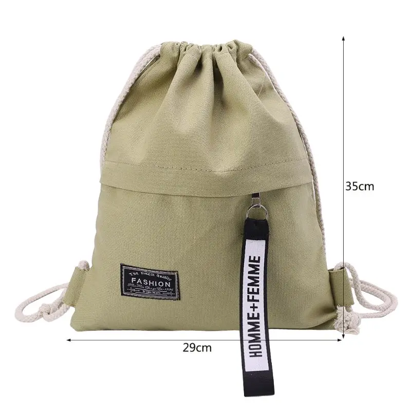 Школьная сумка с кулиской для спортзала Cinch Sack Холщовая Сумка для хранения рюкзак сумка