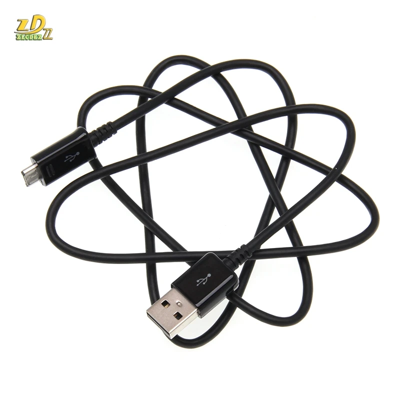 100 шт/партия 1 м Высокое качество Белый Черный Круглый Micro USB кабель зарядного устройства синхронизации данных Быстрая зарядка для samsung S4