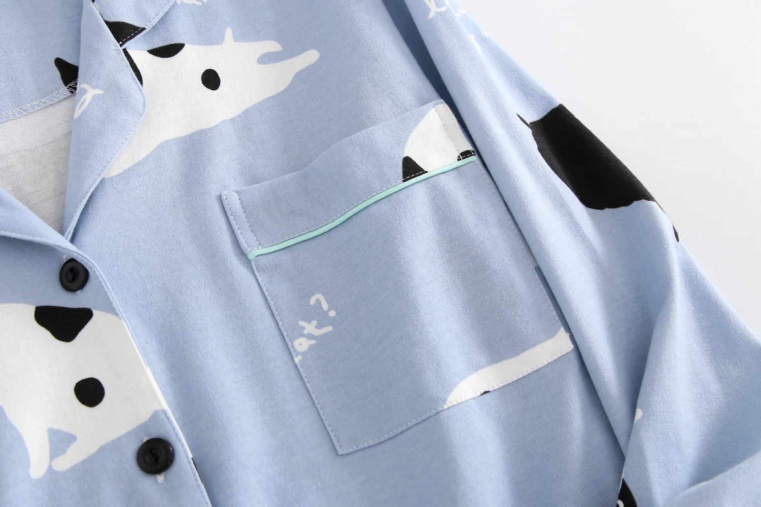 New Cute dogs sleepwear women pajamas sets spring knit cotton long-sleeved homewear female nightgown women pyjamas