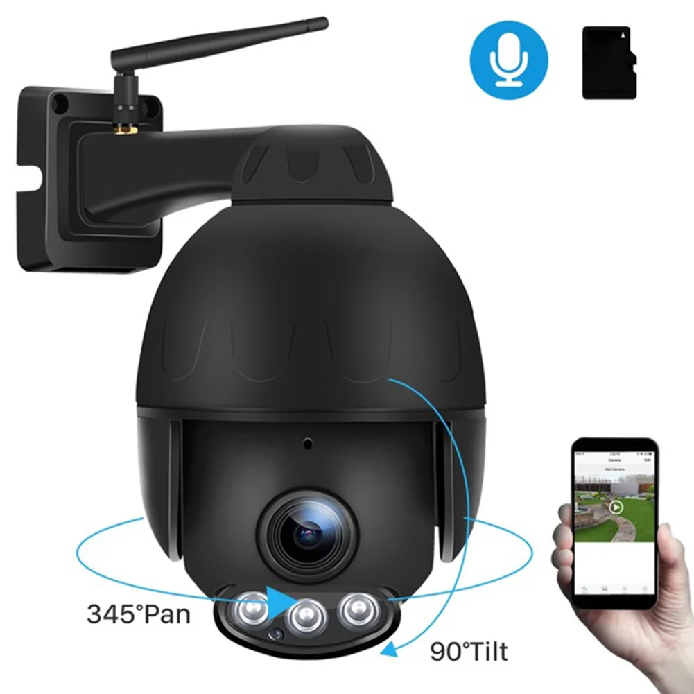 Ip камера 2MP 1080P 5X оптический зум Wifi PTZ водонепроницаемый датчик движения ночное