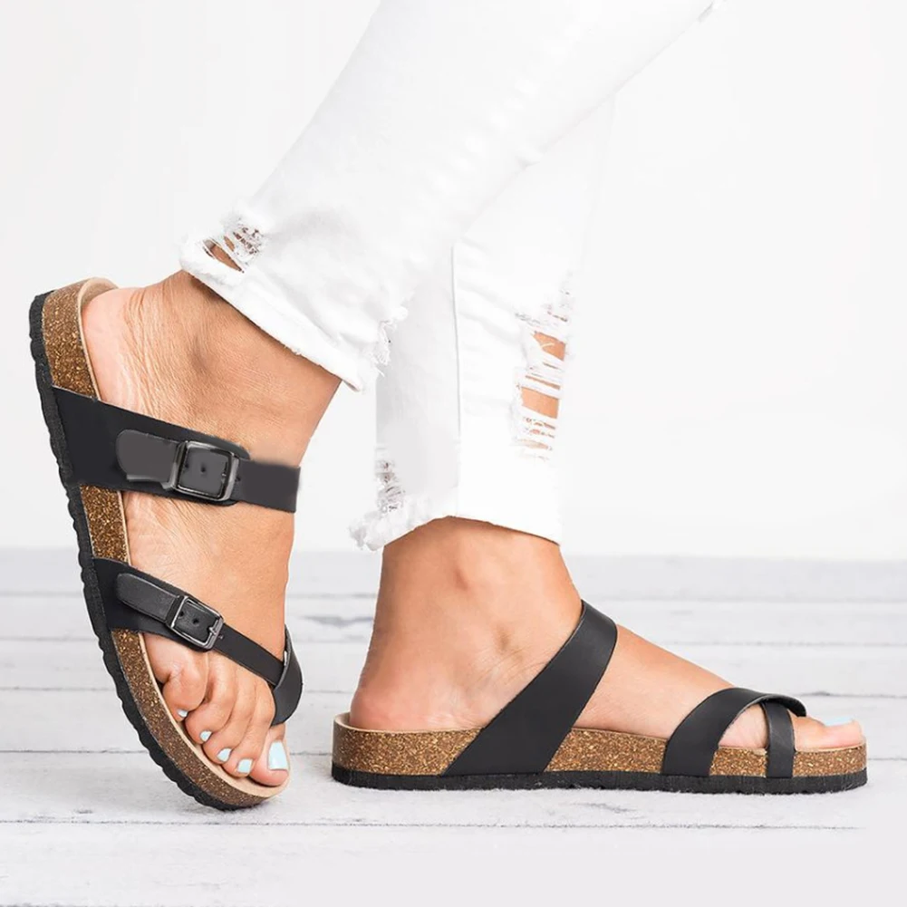 

New Arrival Women Beach Sandals Open Toes Breathable Wear-resistant Flat Shoes for Summer