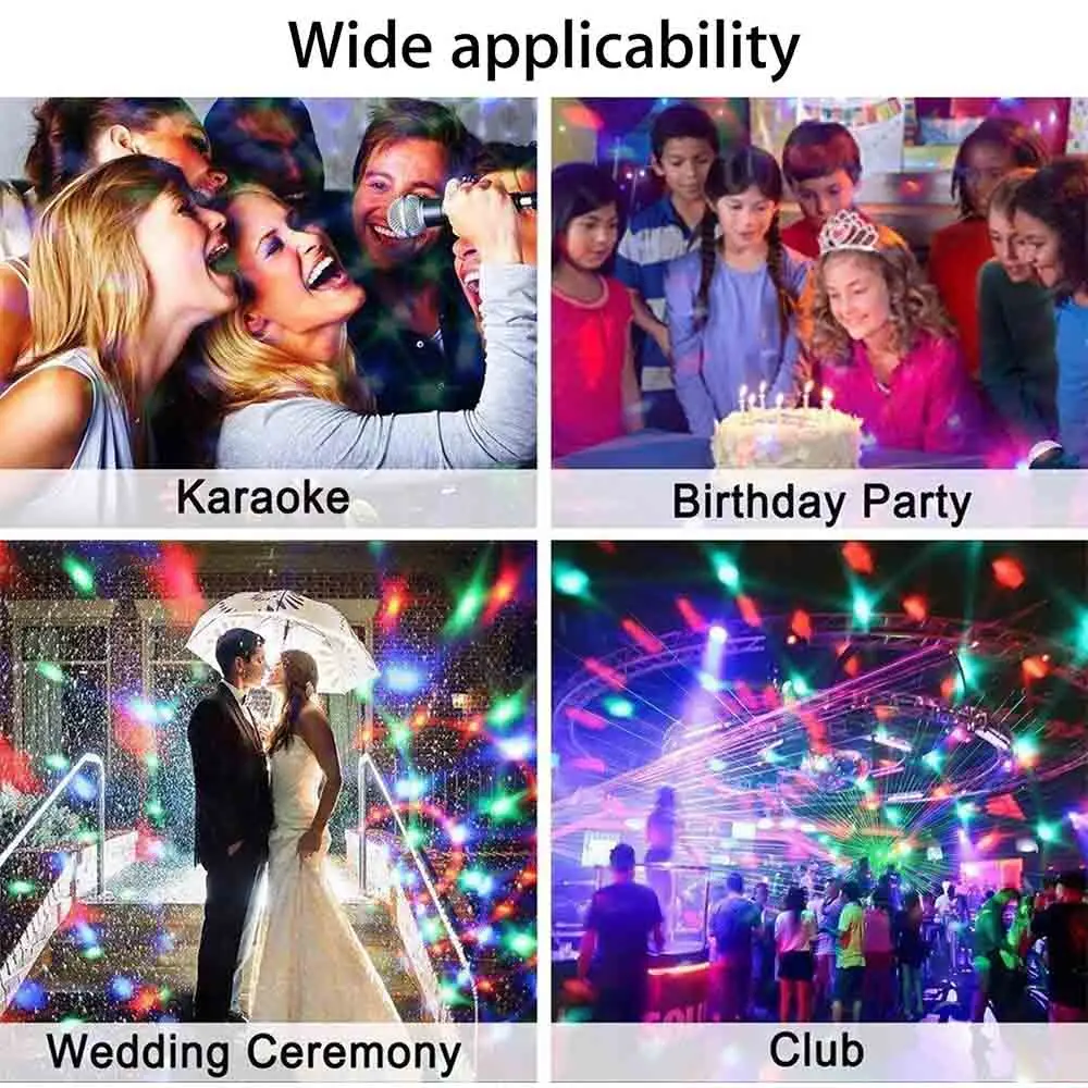 Светодиодный сценический светильник s звуковая активация вращающийся чешское