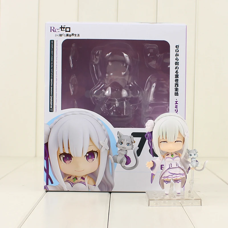 Высота каблука 10 см версии аниме Re: жизнь в другой мир от нуля Nendoroid 751# рисунок Emilia фигурка из ПВХ, Коллекционная модель