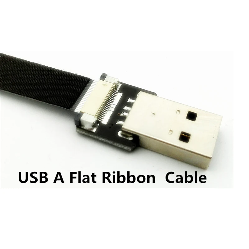 Тонкий Ультра USB кабель 5/10/15/20/30 см прямой стандартный плоский типа A Type C для видео