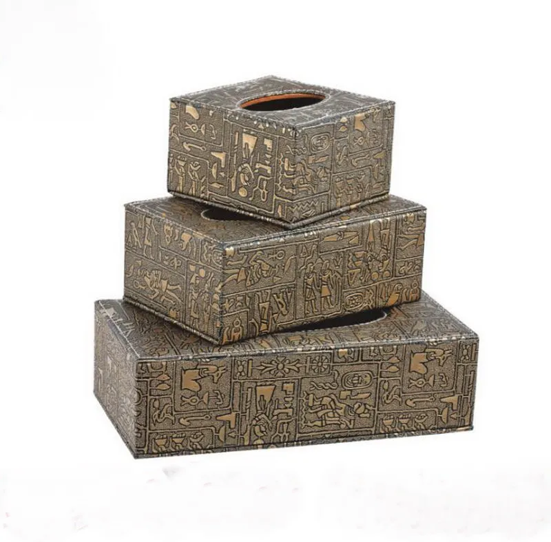 

Pu Leather Tissue Box Large Square Leather Book Boxes Car Interior Tissue Boxes