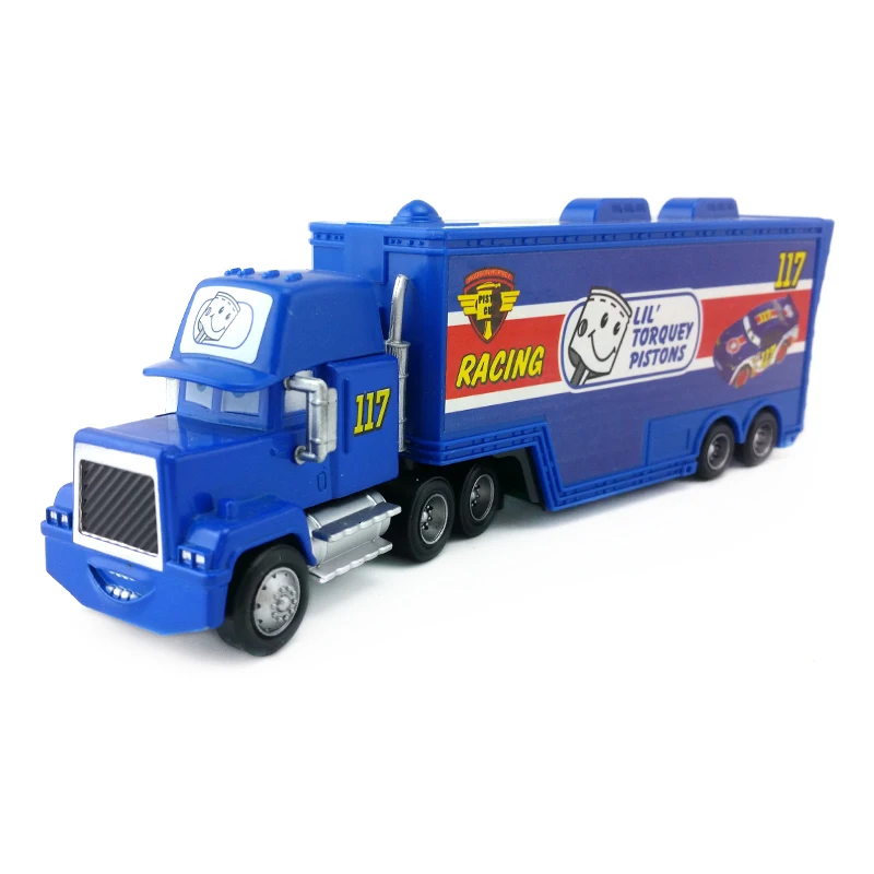 Disney Pixar Cars Mack Uncle No.117 Torquey Pistons Truck Diecast Toy Car Loose 1:55 Новинка в наличии и бесплатная